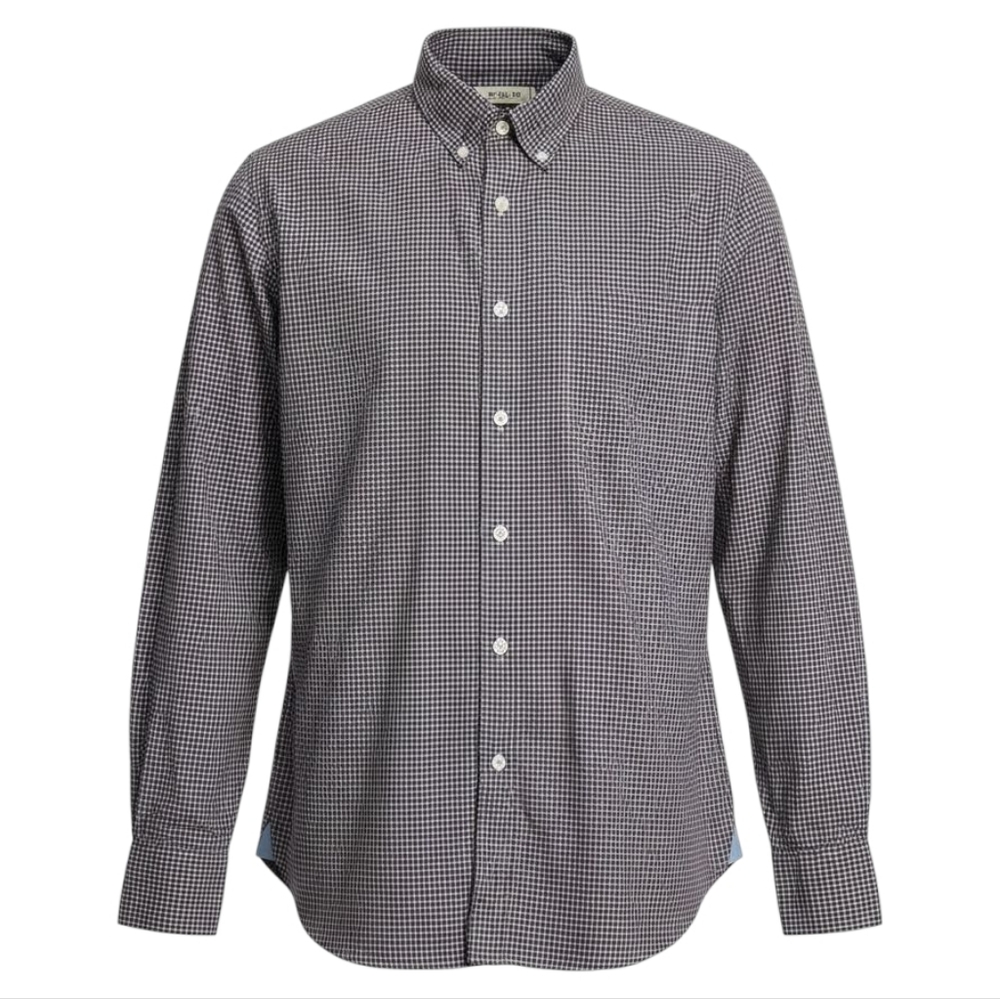 J Crew Gingham Plaid Long Sleeve Cotton Button Down Short SZ S